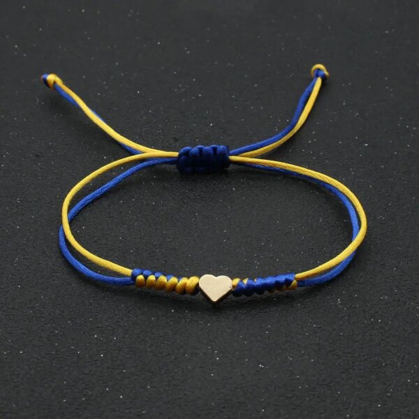 Bracelet amitié stressés réglables pour hommes et femmes, bracelet à breloques en forme de cœur d'amour