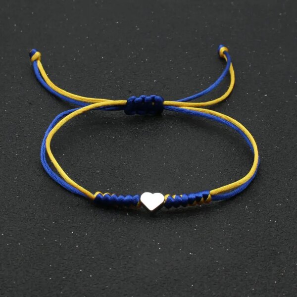 Bracelet amitié stressés réglables pour hommes et femmes, bracelet à breloques en forme de cœur d'amour