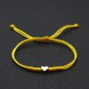 Bracelet amitié stressés réglables pour hommes et femmes, bracelet à breloques en forme de cœur d'amour