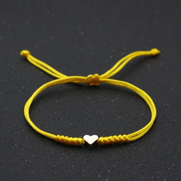 Bracelet amitié stressés réglables pour hommes et femmes, bracelet à breloques en forme de cœur d'amour