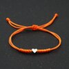 Bracelet amitié stressés réglables pour hommes et femmes, bracelet à breloques en forme de cœur d'amour