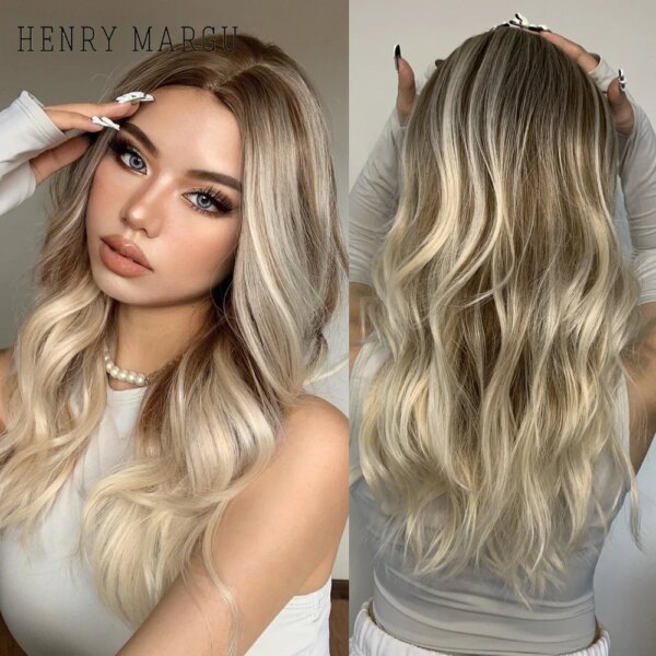 perruque cheveux naturels Ombre Couleur Synthétique