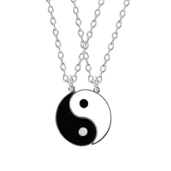 74833-3f9901.jpg Collier Yin et Yang en alliage à deux pétales de poisson, pendentif de Couple, accessoires de bijoux à la mode, cadeau d'anniversaire, offre spéciale