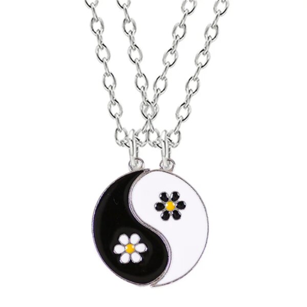 74859-af0d2f.jpg Collier Yin et Yang en alliage à deux pétales de poisson, pendentif de Couple, accessoires de bijoux à la mode, cadeau d'anniversaire, offre spéciale