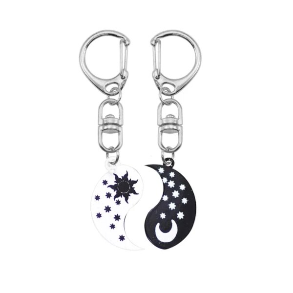 Collier Yin et Yang en alliage à deux pétales de poisson, pendentif de Couple, accessoires de bijoux à la mode, cadeau d'anniversaire, offre spéciale