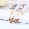 Collier en forme de cœur pour enfants, 2 pièces, mignon, pendentif meilleur ami, mode Couple, chaîne, bijoux d'amitié