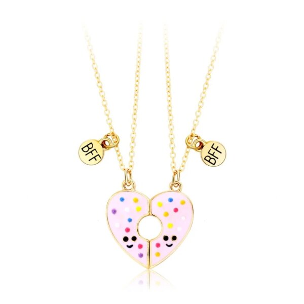 74921-61b554.jpg Collier en forme de cœur pour enfants, 2 pièces, mignon, pendentif meilleur ami, mode Couple, chaîne, bijoux d'amitié