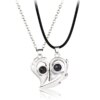 74929-41f306.jpg Collier de couple coeur magnétique pour femme, pull du jour de Léon JOFor, meilleur ami, amoureux, cadeau de fête de mariage, bijoux, 2 pièces