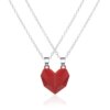 Collier de couple coeur magnétique pour femme, pull du jour de Léon JOFor, meilleur ami, amoureux, cadeau de fête de mariage, bijoux, 2 pièces