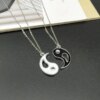 Collier des meilleurs amis Yin Yang Tai Chi, 2 pièces, pendentif unisexe pour couple, cadeau de saint valentin pour amoureux