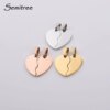 Semit123-Collier pendentif coeur brisé en acier inoxydable pour couple, breloques de bracelet, bijoux de mode, Pmotfor, exécutif, en vrac, ensemble de 2 pièces