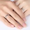 2 anneaux de luxe en Zircon pour femmes et hommes, amour sans fin, bague de fiançailles, charme, bijoux de saint-valentin