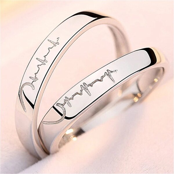 2 anneaux de luxe en Zircon pour femmes et hommes, amour sans fin, bague de fiançailles, charme, bijoux de saint-valentin