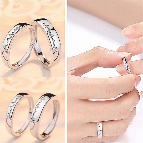2 anneaux de luxe en Zircon pour femmes et hommes, amour sans fin, bague de fiançailles, charme, bijoux de saint-valentin