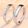 2 anneaux de luxe en Zircon pour femmes et hommes, amour sans fin, bague de fiançailles, charme, bijoux de saint-valentin
