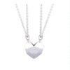 Collier de Couple magnétique pour amoureux, pendentif gothique Punk en forme de cœur pour hommes, bijoux de mariage, cadeau de saint valentin, 1 paire