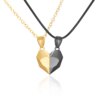 Collier de Couple magnétique pour amoureux, pendentif gothique Punk en forme de cœur pour hommes, bijoux de mariage, cadeau de saint valentin, 1 paire
