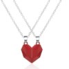 Collier de Couple magnétique pour amoureux, pendentif gothique Punk en forme de cœur pour hommes, bijoux de mariage, cadeau de saint valentin, 1 paire