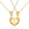 Collier de Couple magnétique pour amoureux, pendentif gothique Punk en forme de cœur pour hommes, bijoux de mariage, cadeau de saint valentin, 1 paire