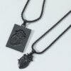 Colliers pendentif coeur anatomique pour hommes et femmes, acier inoxydable, bijoux de couple, cadeau de puzzle, hip hop punk, présidence