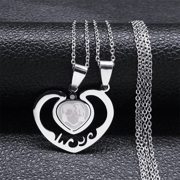 Collier cheval en acier inoxydable pour femme, 2 pièces, accessoires cheval, Couple, bijoux, cadeau, cadènes, N923S01