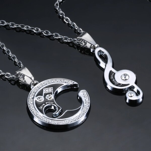 Collier avec pendentif en forme de Puzzle pour homme et femme, bijou de Couple en acier inoxydable, nouvelle mode, cadeau d'amitié, 1 paire