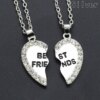 75306-9d825e.jpg Pendentif en biscuits demi-coeur d'amour, collier Best Friends, cadeau de navire de chia, nouveau, 1 paire