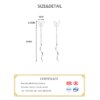 boucle d oreille chaine en argent regardé 925 véritable pour femme, bijoux fins classiques, carré, étoile