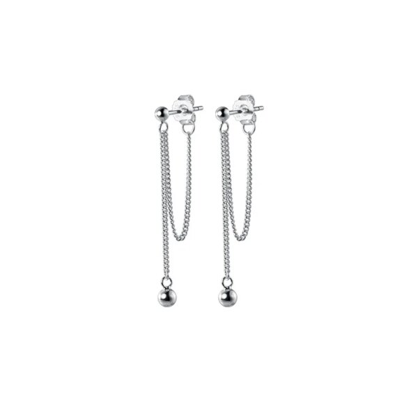75400-cef1ba.jpg boucle d oreille chaine de perles rondes, couleur argent, minimaliste, texturées, élégantes, bijoux féminins