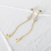 boucle d oreille chaine en or couleur argent tendance mauvais œil Hamsa main breloque Dangle femmes