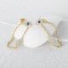 boucle d oreille chaine en or couleur argent tendance mauvais œil Hamsa main breloque Dangle femmes