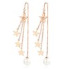 boucle d oreille chaine JODstressen argent regardé 925 véritable pour femme, ligne ondulée