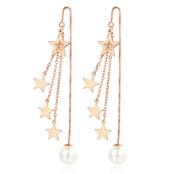 boucle d oreille chaine JODstressen argent regardé 925 véritable pour femme, ligne ondulée