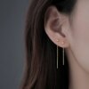 boucle d oreille chaine longues en argent Sterling 925 pour femmes, plusieurs styles