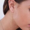 boucle d oreille chaine longues en argent Sterling 925 pour femmes, plusieurs styles