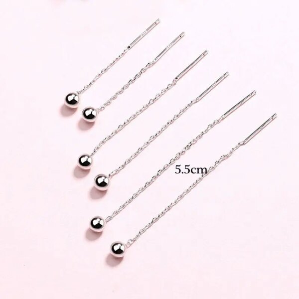 boucle d oreille chaine longues en argent Sterling 925 pour femmes, plusieurs styles