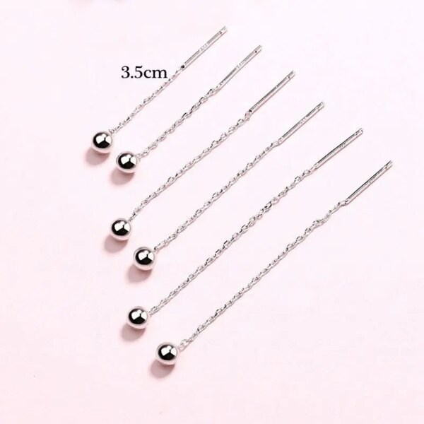 boucle d oreille chaine longues en argent Sterling 925 pour femmes, plusieurs styles
