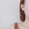 boucle d oreille chaine pendantes en argent Sterling 925 véritable, minimaliste, longue chaîne à pampilles