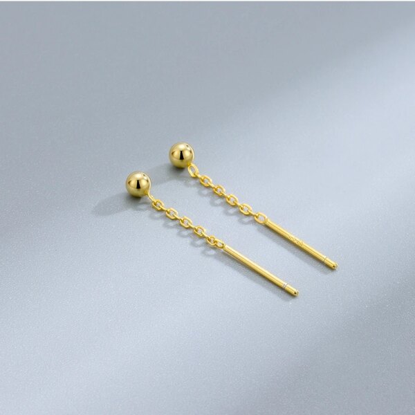 boucle d oreille chaine longues en argent Sterling 925 pour femmes, plusieurs styles