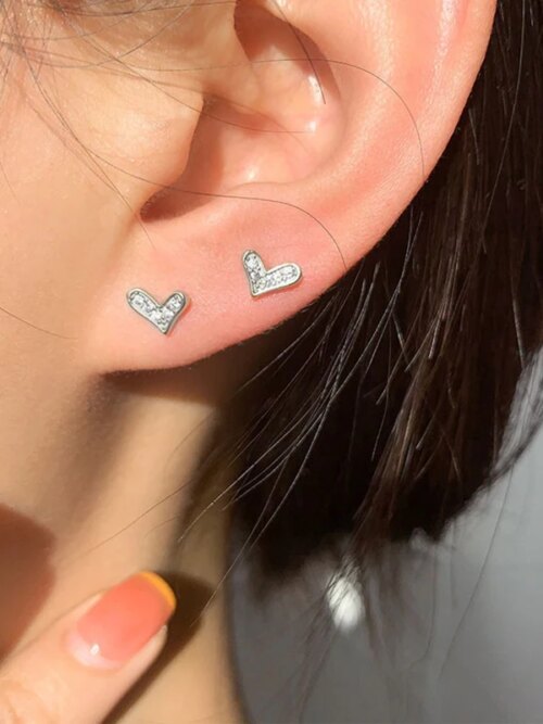 Boucle d oreille 2 trous , Vintage, 2 ou 1 pièces, deux piercings, un côté