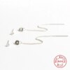 boucle d oreille chaine en cristal pour femmes, élégantes, longues maillons, en argent Sterling 925, bijoux de Cartilage