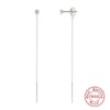 boucle d oreille chaine en cristal pour femmes, élégantes, longues maillons, en argent Sterling 925, bijoux de Cartilage