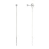 boucle d oreille chaine en cristal pour femmes, élégantes, longues maillons, en argent Sterling 925, bijoux de Cartilage