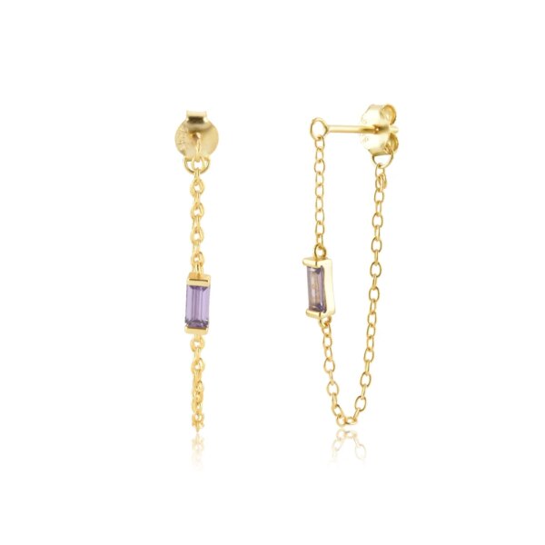 boucle d oreille chaine – bijoux de luxe en argent Sterling 925 pour femmes, porte-clés, chaîne croisée