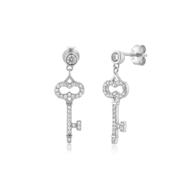 boucle d oreille chaine – bijoux de luxe en argent Sterling 925 pour femmes, porte-clés, chaîne croisée