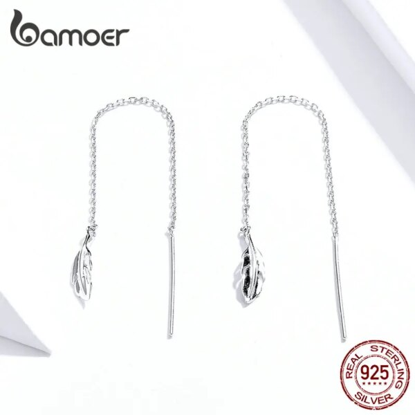 boucle d oreille chaine longues en argent Sterling 925 pour femmes, accessoires de luxe