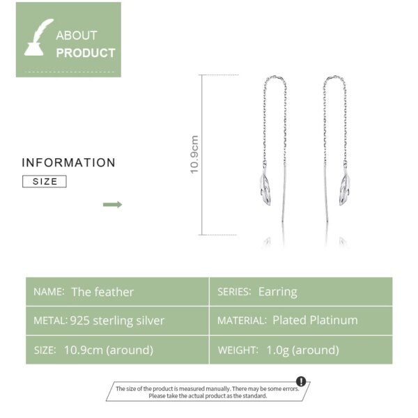 boucle d oreille chaine longues en argent Sterling 925 pour femmes, accessoires de luxe
