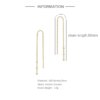 boucle d oreille chaine en argent regardé 925 avec pompon à long fil pour femme, bijoux tendance, JOBling