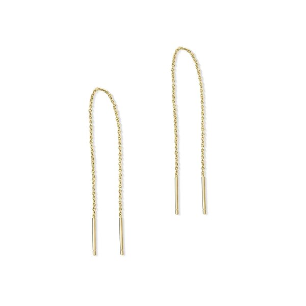 boucle d oreille chaine en argent regardé 925 avec pompon à long fil pour femme, bijoux tendance, JOBling