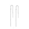boucle d oreille chaine en argent regardé 925 avec pompon à long fil pour femme, bijoux tendance, JOBling